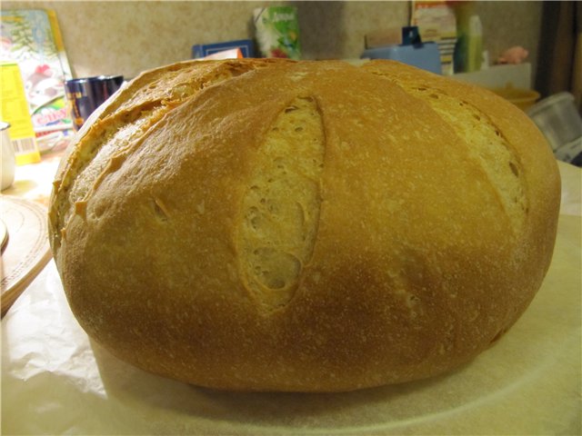 Sesame bread in the oven