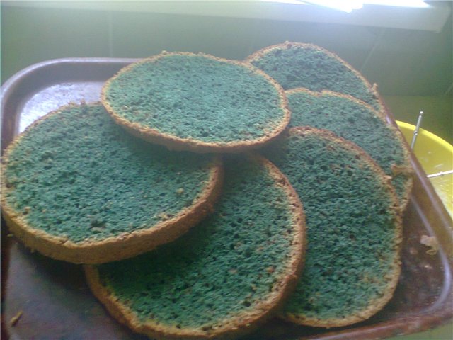 Groene cake met halva