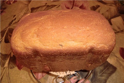 خبز القمح مع اليقطين وبذور اليقطين في صانع الخبز