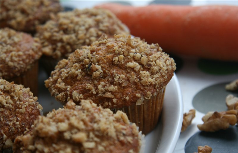 Mézes sárgarépa muffin