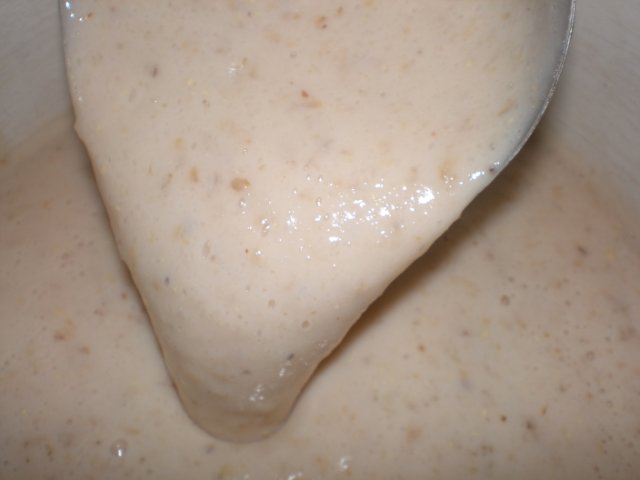 Romige soep van parelgort en melk