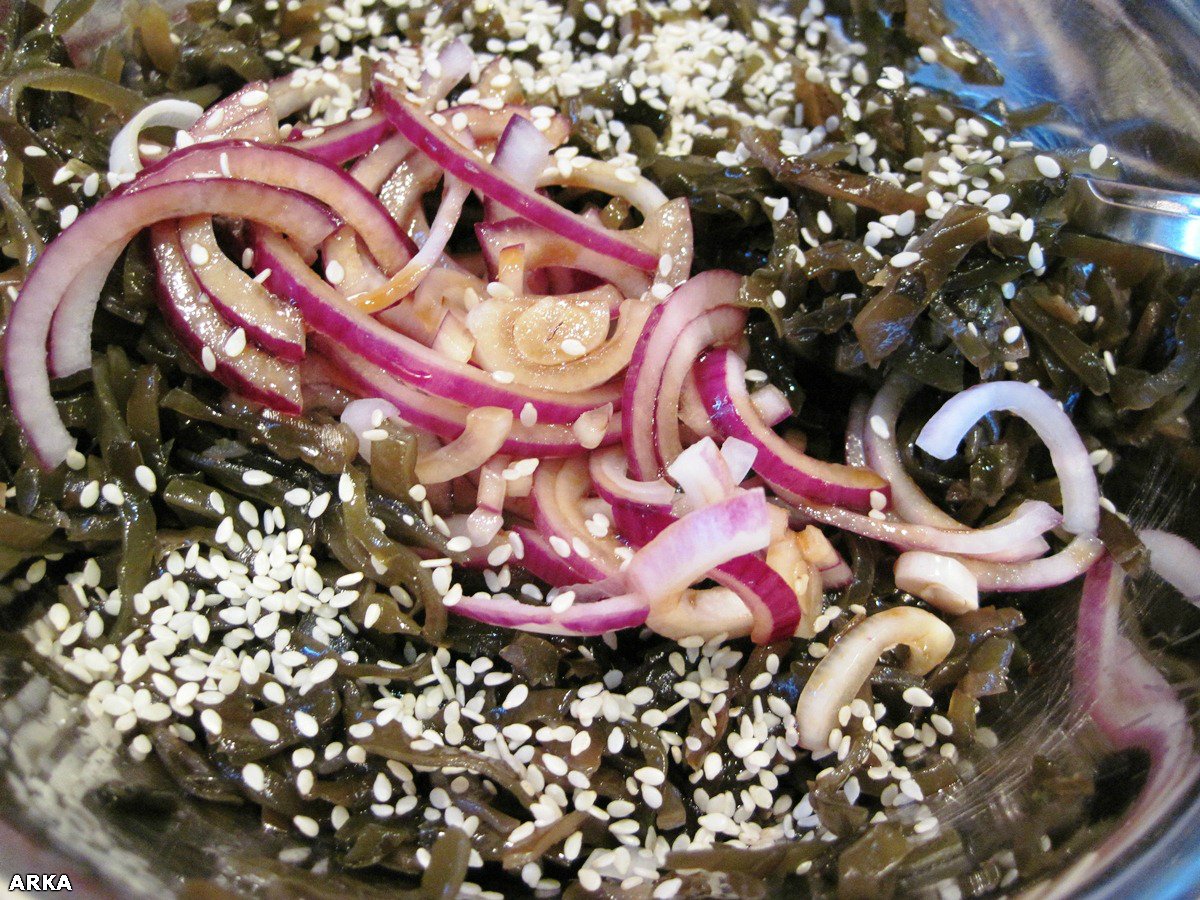 Seaweed salad in oriental style