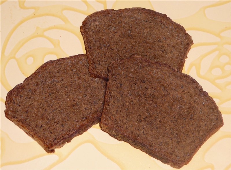 Borodino-brood in de oven