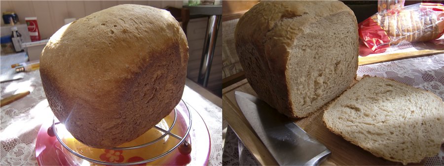 Wheat-buckwheat bread with kefir