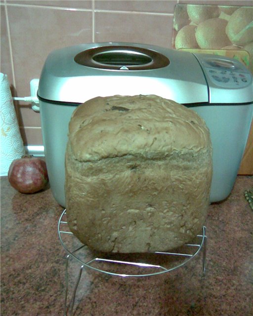 Chocolate bread in a bread maker