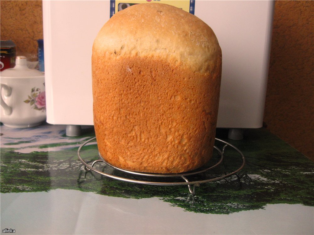 Curd bread with caraway seeds and coriander (bread maker)