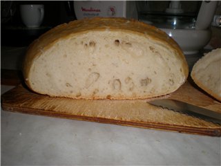 Plain sourdough bread (in the oven)