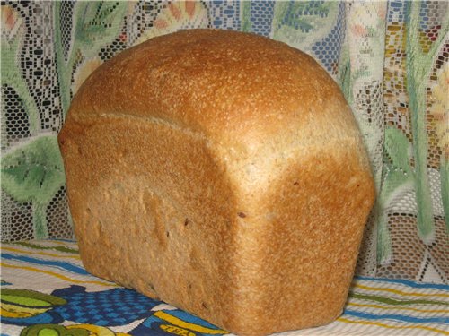 Whole grain bread with sourdough (in the oven)