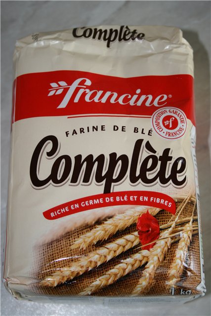 خبز فرنسي كامل الحبوب