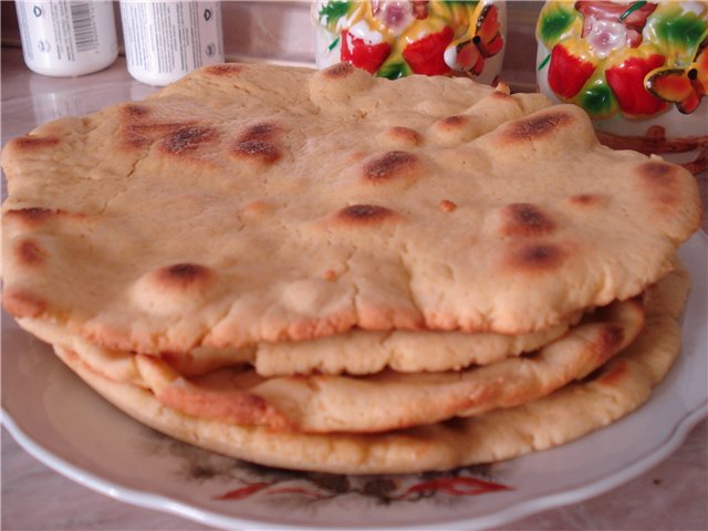 Semolina cakes in a pan