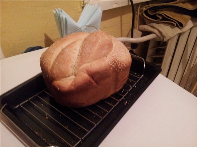 Acordeón de pan (amasar en una panificadora)