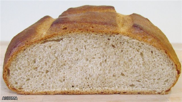 خبز القمح والجاودار مع دقيق الحبوب الكاملة (فرن)