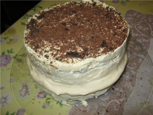 Ice cream cake Croccante semifreddo with coffee and chocolate