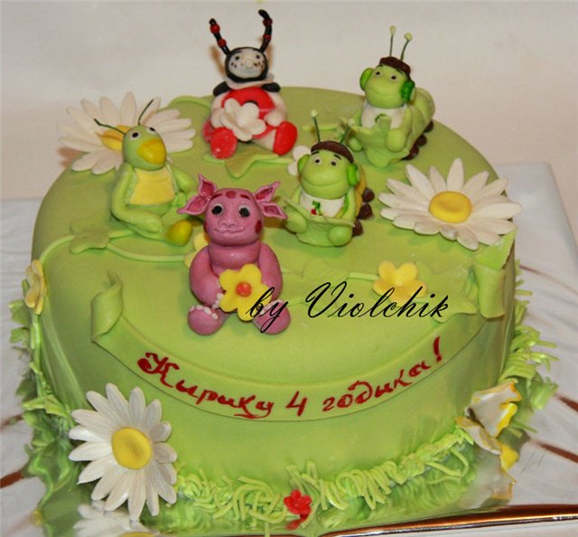 Cakes based on the cartoon Luntik