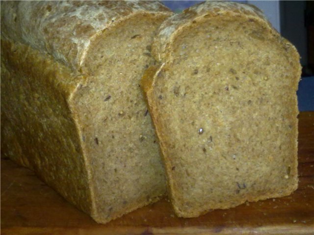 Pšeničný žitný chléb na dlouhém těstě