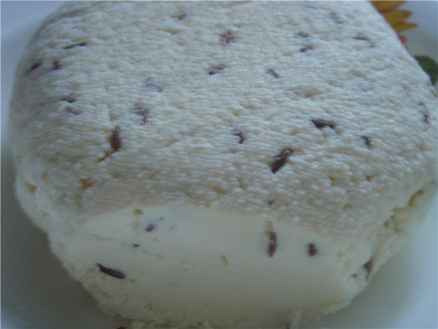 Homemade cheese (like Suluguni or Adyghe)