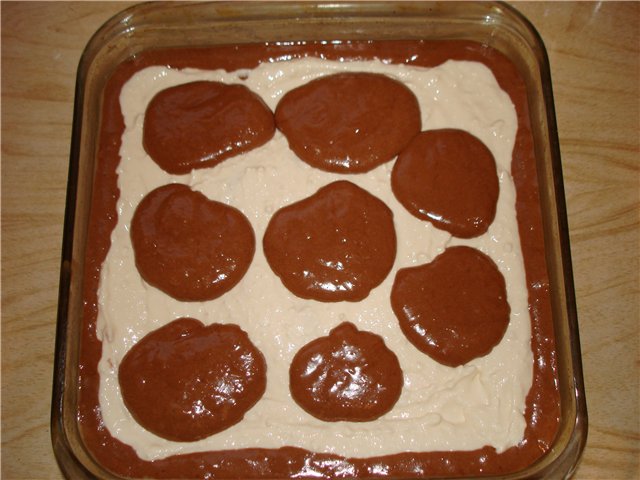Ciasta czekoladowo-twarogowe Brownie