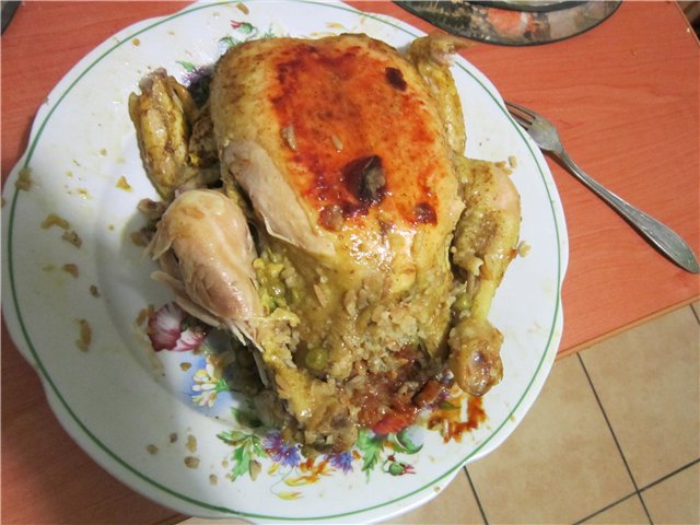Chicken with a crust in a Panasonic multicooker