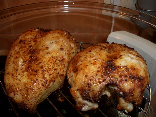Chicken breast, marinated and baked in the Airfryer