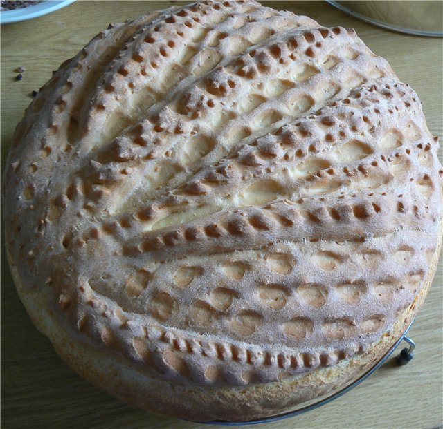 Chleb pszenny na kaszy manny w piekarniku