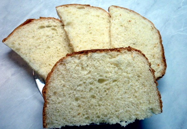 Butter bread with sesame flour in a bread maker