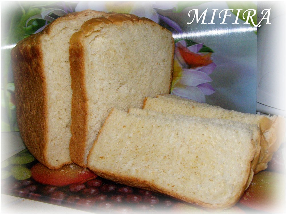Wheat milk bread with sesame seeds (bread maker)