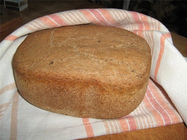 Sourdough rye bread in a bread maker