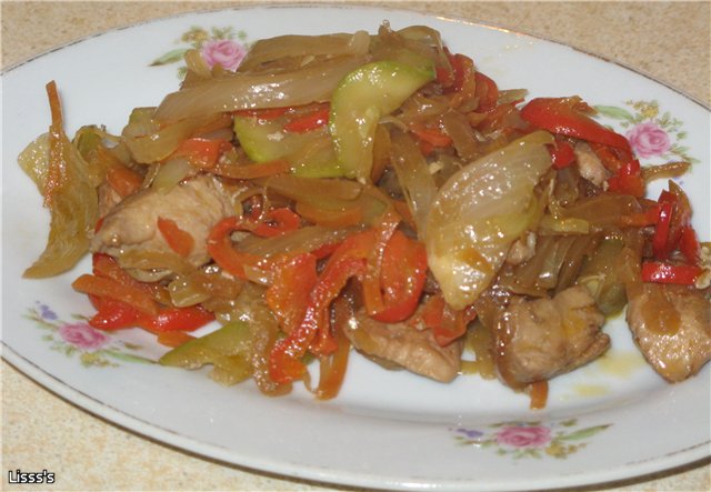 Teriyaki chicken with vegetables