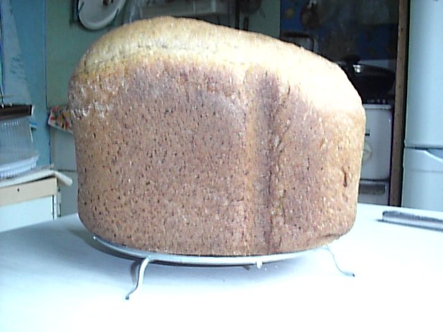 Wheat-rye quick brown bread (bread maker)