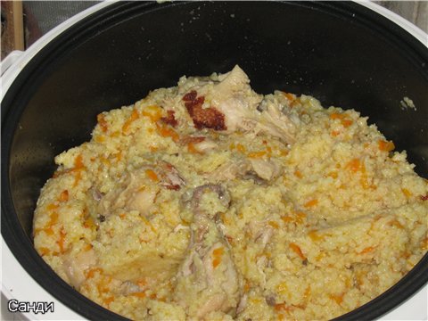 Millet porridge with chicken