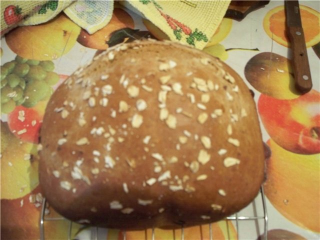 Pan integral de avena
