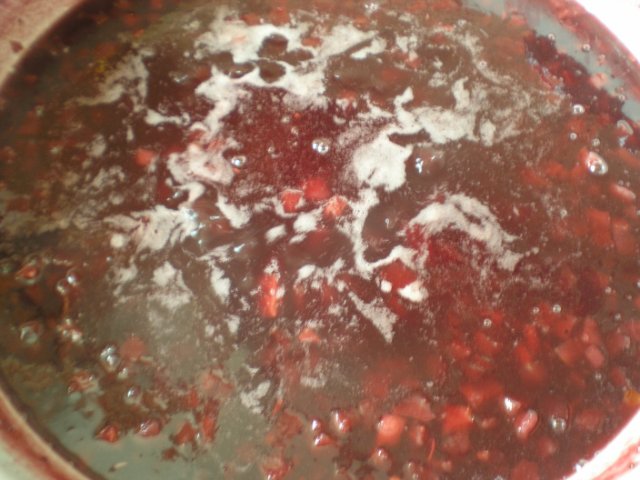 Mermelada de peras rubí (pera-grosella)