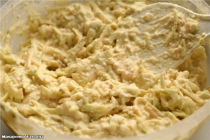 Casseruola di zucchine con formaggio Adyghe