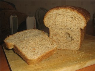 לחם מחיטה מלאה עם סובין