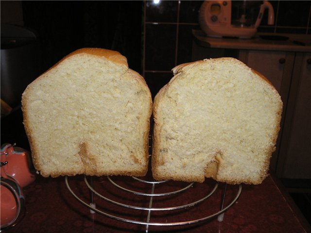 Tarwegistbrood Anadama (broodbakmachine)