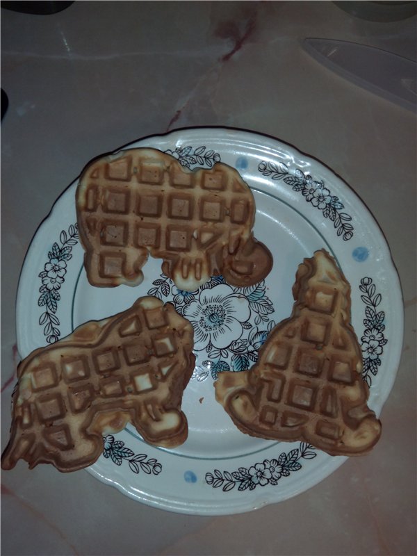 Waffles based on homemade biscuits