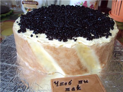 Barrels and sandwiches with caviar (cakes)