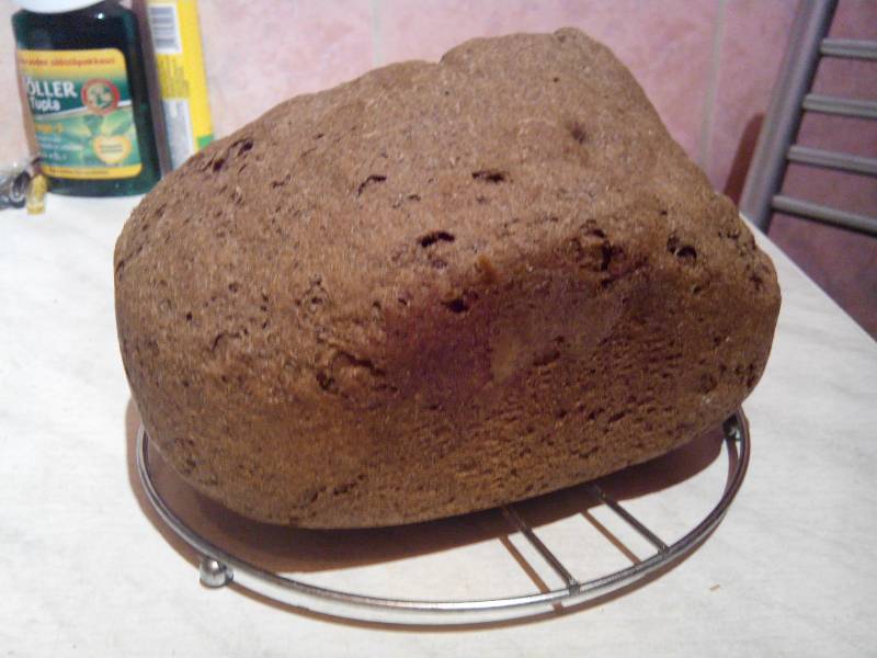 Pan de centeno y trigo a base de concentrado de mosto de kvas