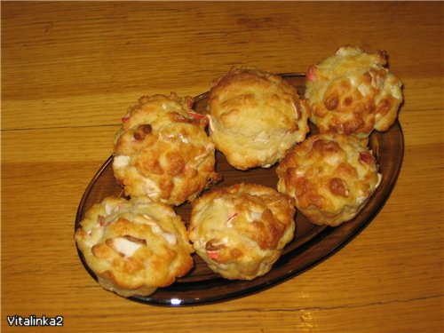 Muffin con bastoncini di granchio