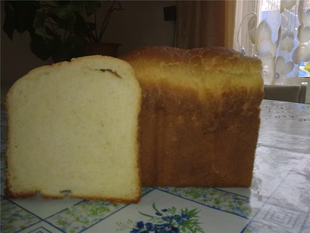 Delicioso pan blanco (panificadora)
