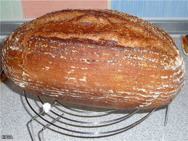 Przewiewny chleb na zakwasie