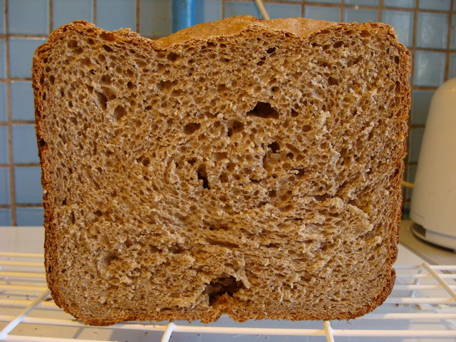 Selyansky bread with sourdough in a bread maker