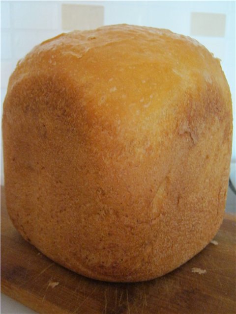 White bread with baked apple (bread maker)