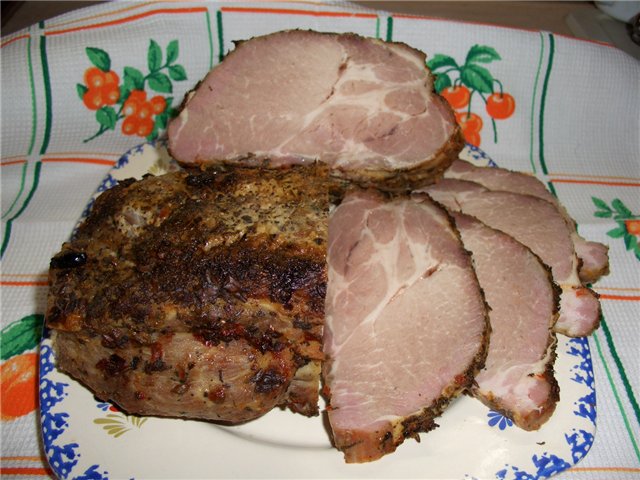 Pork neck baked