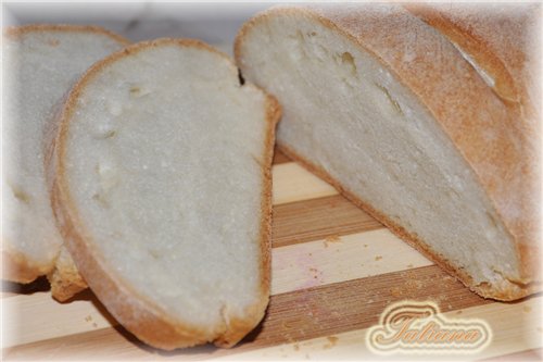 Plain white bread in a bread maker