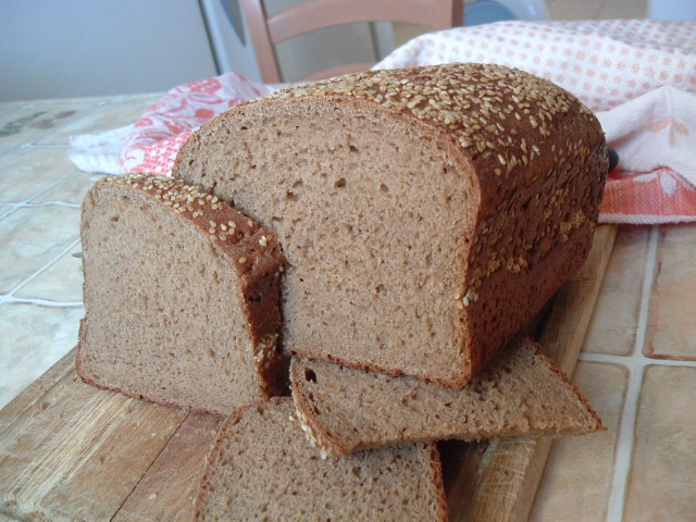 Whole-grain sourdough rye bread