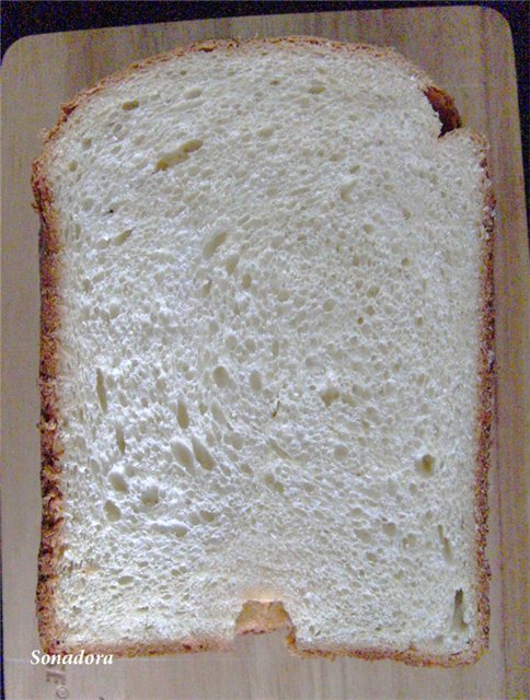 Panasonic SD-255. Wit melkbrood op een deeg