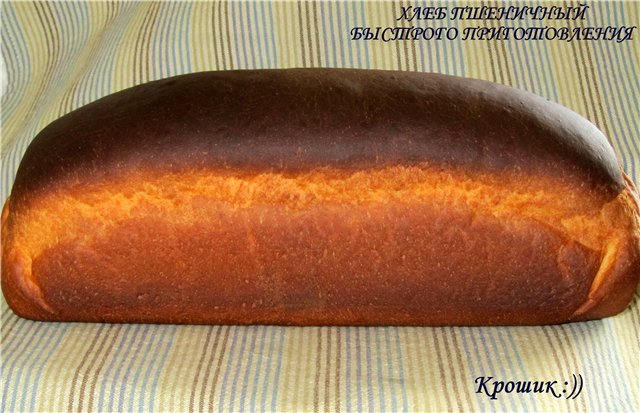 לחם לבן מיידי (בתנור)