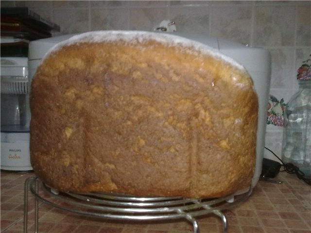 Curd loaf in a bread maker