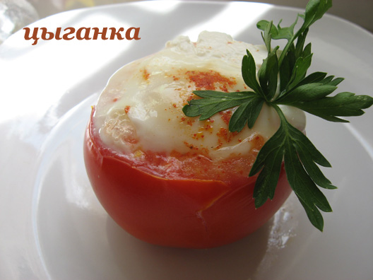 Roerei in tomaten